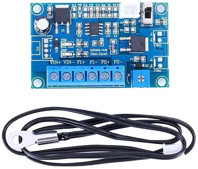 Main image of WRIARICH DC 12V/24V 4A Temperature Controlled PWM Fan Speed Controller with Temperature Sensor, Supports 2/3/4 Pin Case Fans