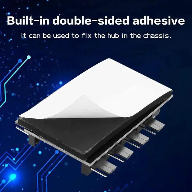 Alt view image 4 of 6 - WRIARICH IDE 4-Pin Powered 1-to-8 12V 3-Pin PC Fan Hub, Multi-Port Chassis Cooling Fan Splitter Controller for Desktop Motherboard