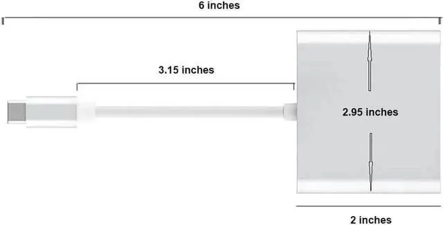 Alt view image 4 of 7 - WRIARICH 3-in-1 USB-C Multiport Adapter with DP Alt Mode, Type-C PD Charging, 1080P VGA Output & USB 3.0 Data Port, Compatible with MacBook, MacBook Pro, Chromebook Pixel, XPS 13, Yoga 920, Samsung S9