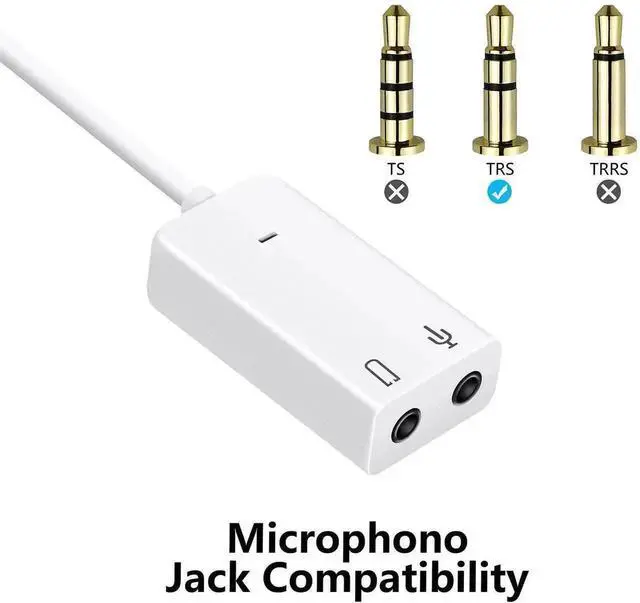 Alt view image 2 of 6 - WRIARICH 7.1 Channel External USB Sound Card Adapter, USB to Dual 3.5mm Audio Mic Jack Stereo Audio Converter for PC Laptop Windows Mac Linux