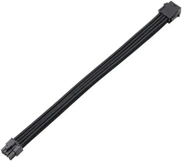 Main image of WRIARICH Black Braided PSU Extension Cable, 4+4PIN CPU Power Cable 11.81 Inch