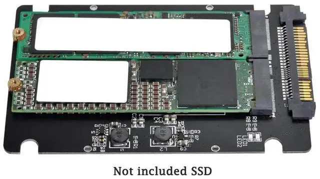 Alt view image 2 of 7 - WRIARICH SFF-8639 U.2 NVMe to Combo NGFF M.2 M-Key Dual Protocol Adapter, PCIe & SATA M.2 SSD Converter Compatible with Intel 750, P3600, P3700 Enterprise U.2 SSD for Motherboard Storage Replacement