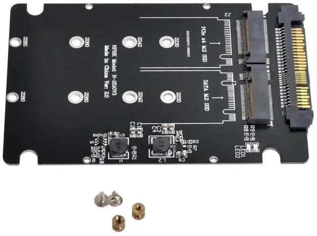 Main image of WRIARICH SFF-8639 U.2 NVMe to Combo NGFF M.2 M-Key Dual Protocol Adapter, PCIe & SATA M.2 SSD Converter Compatible with Intel 750, P3600, P3700 Enterprise U.2 SSD for Motherboard Storage Replacement