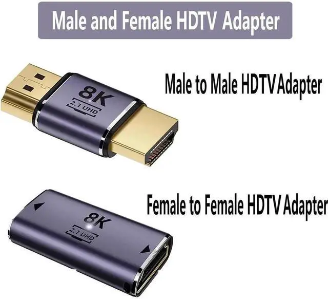 Alt view image 3 of 4 - WRIARICH 8K HDMI Adapter Male to Male + Female to Female Coupler, Support 8K@60Hz 4K@120Hz HDMI Signal Extender