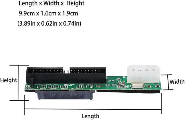 Alt view image 2 of 7 - WRIARICH SATA Female to 40Pin Male 3.5 IDE Adapter Converter, PATA IDE to SATA Bridge Card for Connecting 3.5 Inch IDE HDD to SATA Motherboard Interface on Desktop PC
