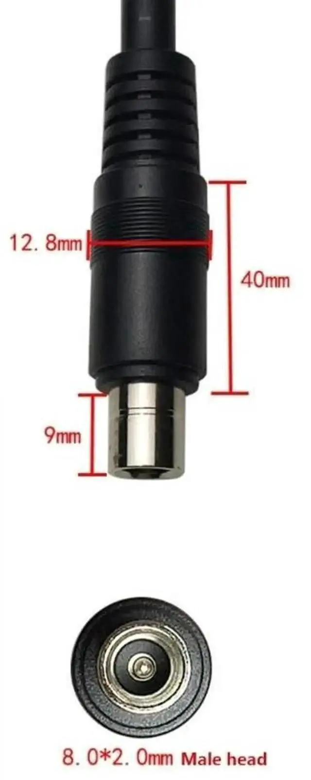 Alt view image 3 of 3 - WRIARICH 1 Pack DC 7909 (7.9×0.9mm) Male to DC 8020 (8.0×2.0mm) Power Adapter Cable for Solar Panel RV Portable Power Station