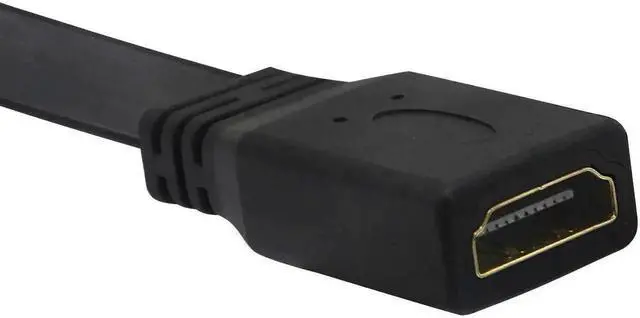 Alt view image 7 of 7 - WRIARICH 1FT Flat Slim HDMI Male to Female Extension Cable, High Speed HDMI Extender Cord, Black