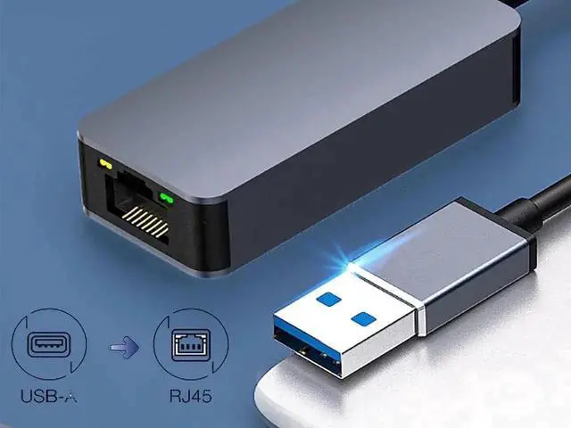 Alt view image 2 of 5 - WRIARICH USB 3.0 Type A to 2.5Gbps Ethernet Adapter, 2500Mbps Multi-Gigabit RJ45 LAN Network Converter, Backward Compatible with 10/100/1000Mbps for Windows, Mac OS & Linux Laptops PC