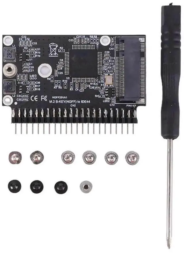 Main image of WRIARICH Driver-Free M.2 NGFF SATA SSD to 2.5 Inch IDE 44Pin Converter Adapter, B/B+M Key M.2 SATA to PATA IDE Hard Drive Card for Old Laptops & Industrial Equipment