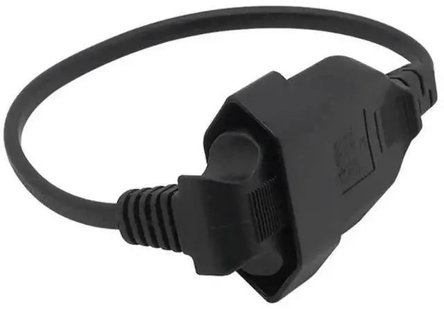 Alt view image 2 of 3 - WRIARICH 0.3m EU 90 Degree Angled Power Extension Cord, 2-Pin Euro Male to Female Socket Cable for PC & PDU