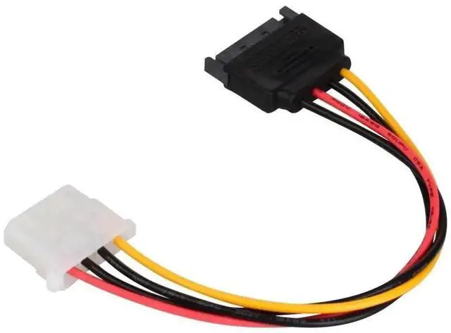Alt view image 2 of 5 - WRIARICH 3 Pack 7 Inch SATA 15Pin Male to LP4 Molex 4Pin Female Power Adapter Cable