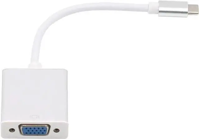 Alt view image 4 of 4 - WRIARICH Silver Aluminum USB 3.1 Type-C to VGA Adapter 1080P@60Hz, Thunderbolt 3 DP Alt Mode Video Converter Compatible with 2017 MacBook Pro & Yoga 920
