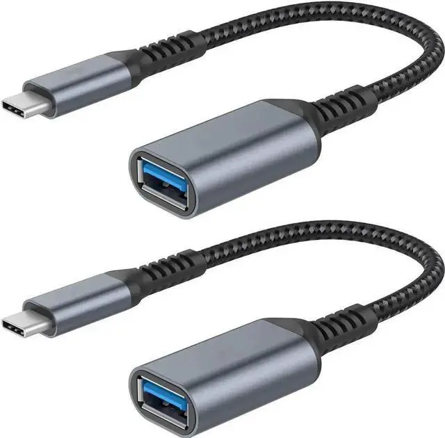 Main image of WRIARICH 2 Pack USB-C to USB3.0 OTG Adapter, Thunderbolt 3 Compatible Type-C to USB-A Female Converter for MacBook, iPad Pro & Android Smartphones