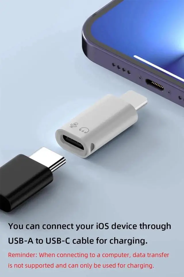 Alt view image 4 of 7 - WRIARICH 2 Pack USB C & USB 3.0 OTG Adapter, Dual Port OTG Converter Compatible with iPhone 15 Series, iPad, Connect Card Reader, U Disk, Keyboard, Mouse, Lavalier Mic & Digital Headphones