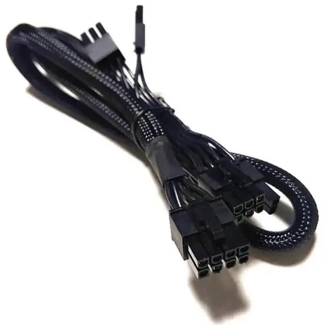 Alt view image 2 of 6 - WRIARICH 60+20CM Sleeved PCIe Dual 8Pin (6+2Pin) GPU Power Cable for Antec EAG 550W/650W/750W PRO