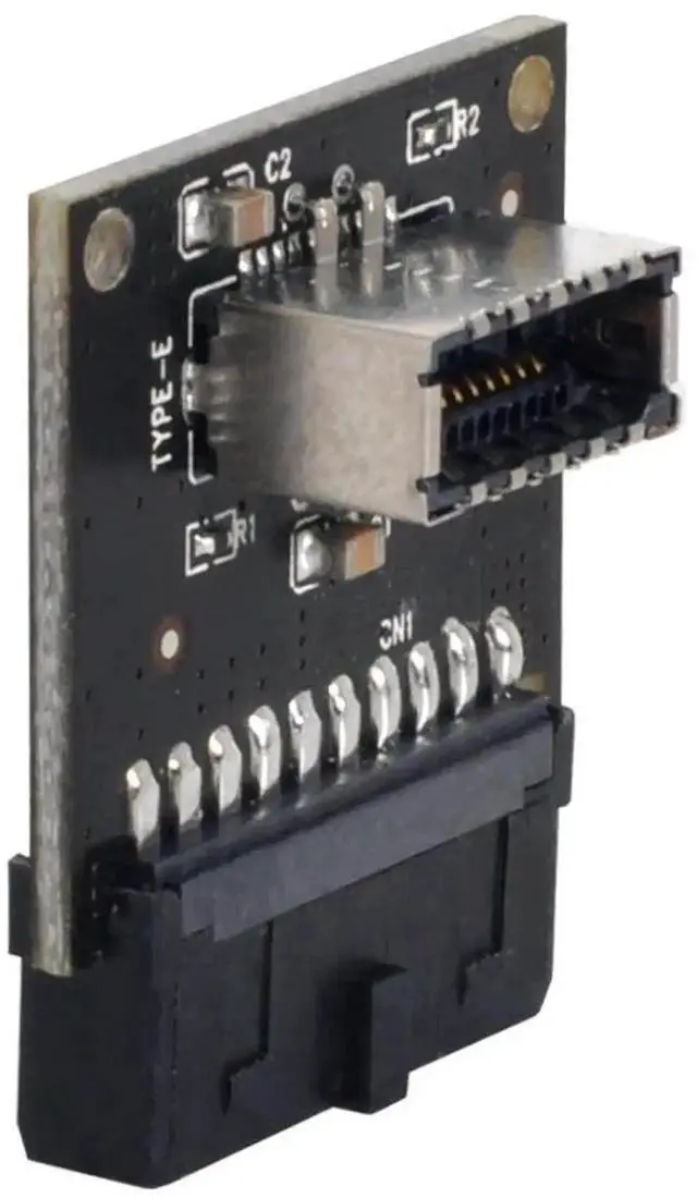 Alt view image 5 of 6 - WRIARICH Motherboard Internal USB 3.0 19/20Pin Male to USB 3.1 Type-E A-Key Female Extension Adapter, Vertical Front Panel USB-C Header Converter for PC Chassis