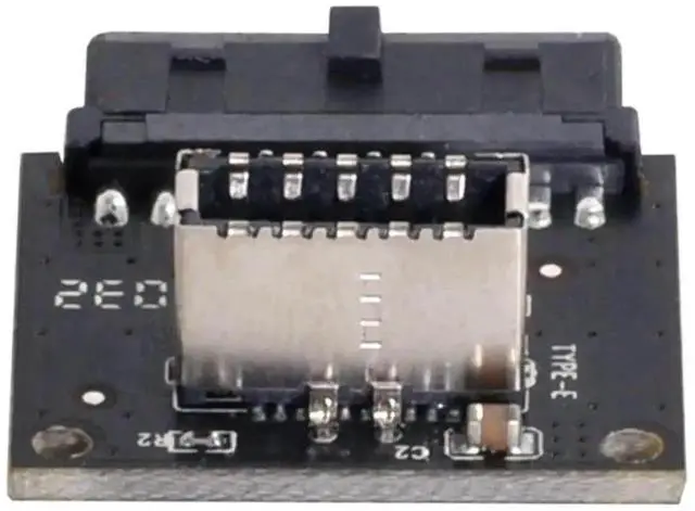 Alt view image 6 of 6 - WRIARICH Motherboard Internal USB 3.0 19/20Pin Male to USB 3.1 Type-E A-Key Female Extension Adapter, Vertical Front Panel USB-C Header Converter for PC Chassis