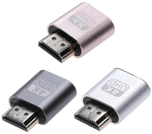 Main image of WRIARICH HDMI Dummy Plug Virtual Display Adapter, HDMI 1.4 DDC EDID Emulator Headless Ghost Monitor Plug for GPU Remote Access