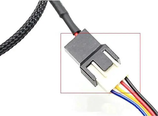 Alt view image 3 of 4 - WRIARICH 2 Pack Sleeved USB to 3-Pin / 4-Pin PWM 5V Fan Power Adapter Cable, USB to Case Fan Connector Cord