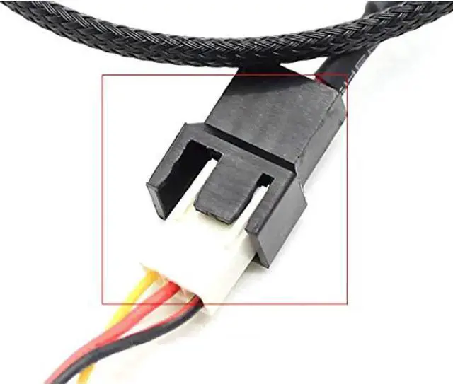 Alt view image 4 of 4 - WRIARICH 2 Pack Sleeved USB to 3-Pin / 4-Pin PWM 5V Fan Power Adapter Cable, USB to Case Fan Connector Cord