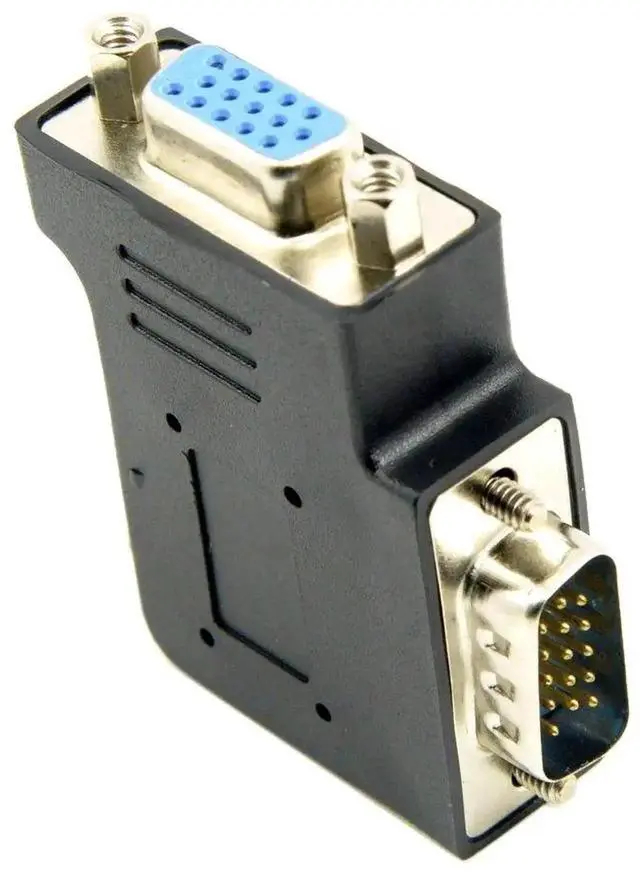 Alt view image 3 of 6 - WRIARICH 90 Degree Right Angle VGA Gender Changer, HDB15 Pin SVGA D-Sub Male to Female VGA Adapter for Monitor Projector Graphics Card