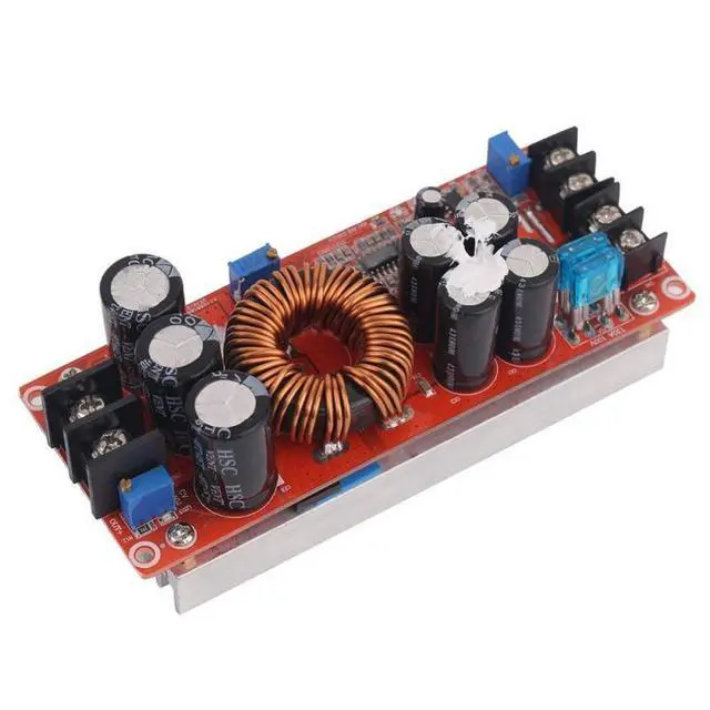 Alt view image 2 of 2 - WRIARICH 1200W 20A DC-DC Boost Converter, 8-60V to 12-83V Step-up Power Supply Module, CC/CV Adjustable Voltage Regulator with Heat Sink for Solar Panel, Car Battery Charging
