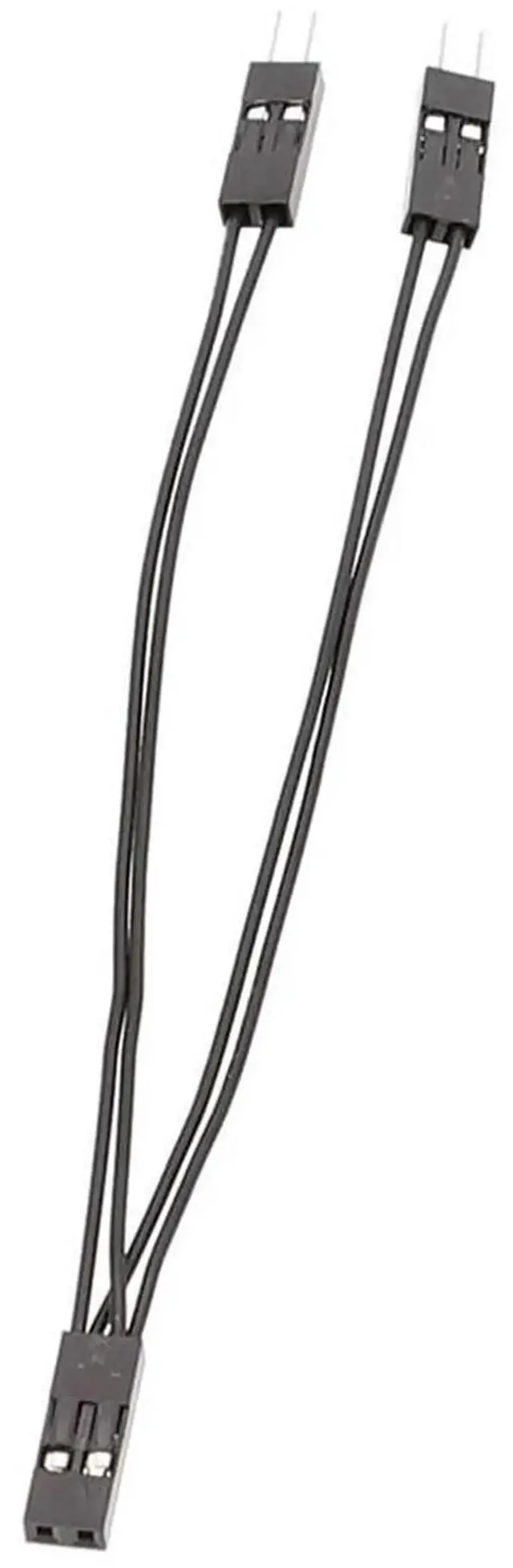 Alt view image 3 of 4 - WRIARICH 10cm 2.54mm Dupont Jumper Wire, 1 Female to 2 Male Splitter Cable 2-Pin for Motherboard Power SW Reset HDD LED