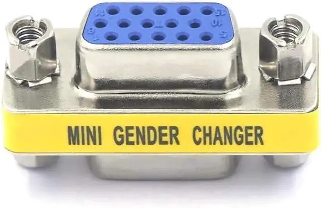 Alt view image 4 of 6 - WRIARICH 2 Pack HD15 VGA Female to Female Gender Changer Coupler, SVGA Mini VGA Cable Extender Connector