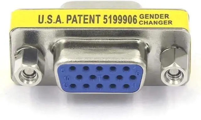Alt view image 2 of 6 - WRIARICH 2 Pack HD15 VGA Female to Female Gender Changer Coupler, SVGA Mini VGA Cable Extender Connector