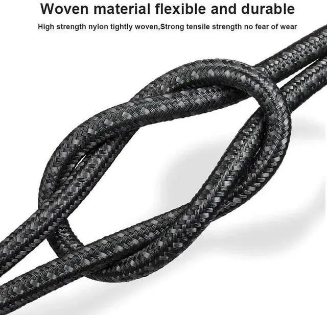 Alt view image 5 of 6 - WRIARICH 90 Degree USB-C to USB-C VR Link Cable 100W 5A Nylon Braided Cord Compatible with Meta Quest 3S 3 2 Pro Pico 4 Ultra 4 PC VR Gaming Headset Black