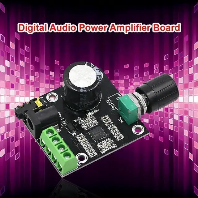 Alt view image 3 of 3 - WRIARICH PAM8610 Class D Digital Audio Amplifier Board, 12V Dual Channel Stereo Power Amp Module with Multi Protection Circuits, DIY Audio Accessory