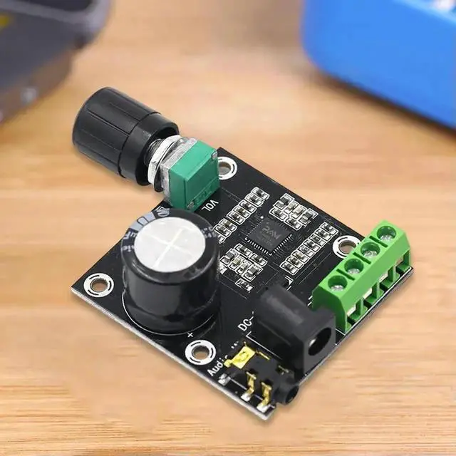 Alt view image 2 of 3 - WRIARICH PAM8610 Class D Digital Audio Amplifier Board, 12V Dual Channel Stereo Power Amp Module with Multi Protection Circuits, DIY Audio Accessory