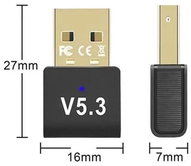 Alt view image 6 of 6 - WRIARICH USB Bluetooth 5.3 Dongle Wireless Adapter for PC, Connect Headphones, Speakers, Mice, Controllers, Printers & Smartphones