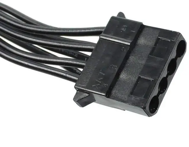 Alt view image 5 of 7 - WRIARICH 80cm Great Wall Dragon 5Pin Power Splitter Cable, 5P Male to 3x SATA + 4Pin Peripheral Female for PC & Server Hard Drives