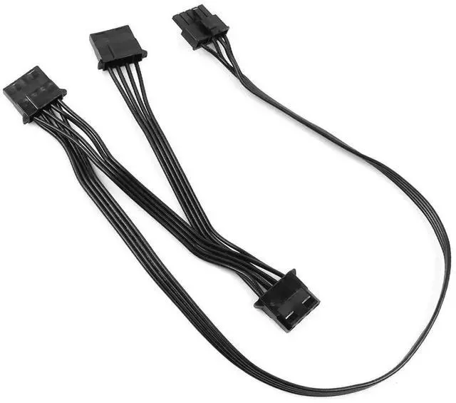 Alt view image 7 of 7 - WRIARICH 80cm Great Wall Dragon 5Pin Power Splitter Cable, 5P Male to 3x SATA + 4Pin Peripheral Female for PC & Server Hard Drives