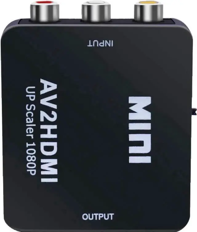 Alt view image 4 of 7 - WRIARICH 1080P RCA CVBS AV to HDMI Converter with USB Power Cable, Analog Composite Audio Video Adapter Supports PAL/NTSC, Compatible N64 Wii PS2 Xbox VHS VCR Camera DVD