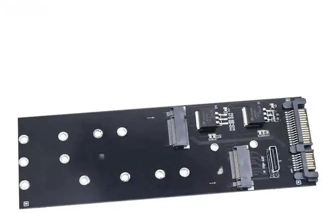 Alt view image 3 of 3 - WRIARICH Dual M.2 Expansion Riser Card, B Key SATA M.2 SSD to SATA + M Key NVMe M.2 to SFF-8611 Oculink Adapter, Supports 2230/2242/2260/2280 NGFF SSD