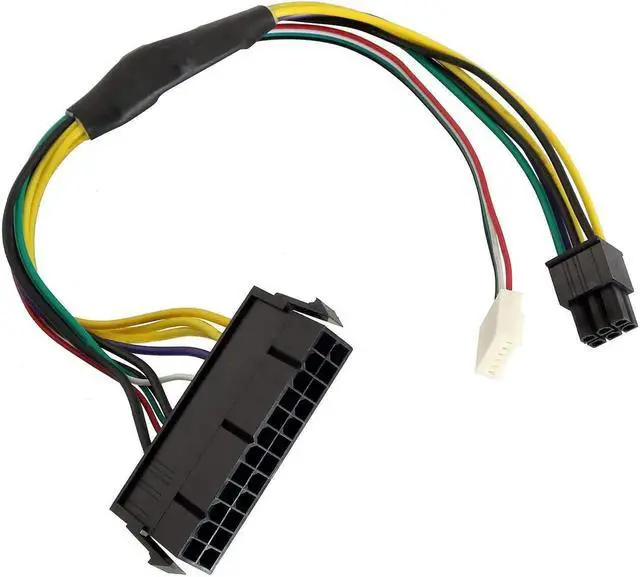 Main image of WRIARICH 30cm 11.8 Inch 24-Pin to 6-Pin 18AWG ATX PSU Power Supply Adapter Cable Compatible with HP Z230 Z220 SFF Motherboards
