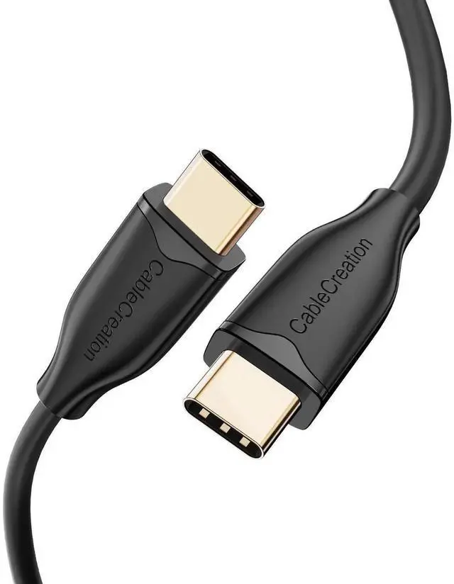Main image of WRIARICH 6.6FT(2M) Black USB-C to USB-C PD 60W 3A Fast Charging Cable for MacBook, Samsung Galaxy Series