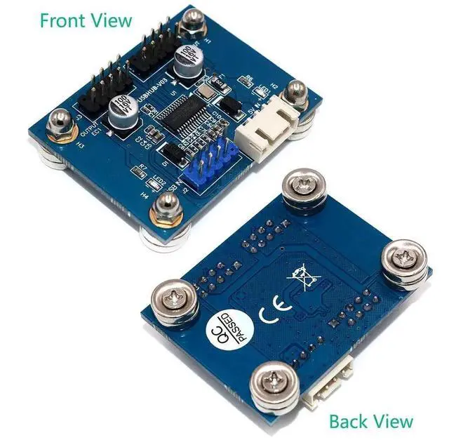 Alt view image 2 of 7 - WRIARICH 30CM USB2.0 9Pin Motherboard Header 1-to-2 Splitter Cable | 180° Plug with Extra SATA Power Cord, MB Internal USB Male to Dual Male Adapter