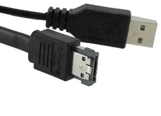 Alt view image 4 of 6 - WRIARICH 22Pin SATA 7+15 to Power eSATA Cable with USB Auxiliary Power, 2.5" HDD SSD eSATA Extension Cord