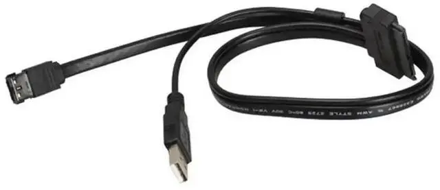 Alt view image 6 of 6 - WRIARICH 22Pin SATA 7+15 to Power eSATA Cable with USB Auxiliary Power, 2.5" HDD SSD eSATA Extension Cord