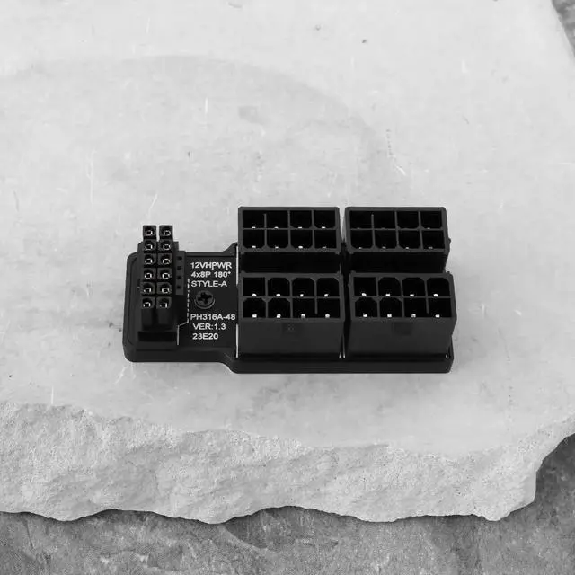 Alt view image 5 of 7 - WRIARICH 180 Degree 12VHPWR 16Pin to 4×8Pin GPU Power Adapter, PCIe 5.0 ATX3.0 600W Type A Connector for RTX 4090/3090Ti