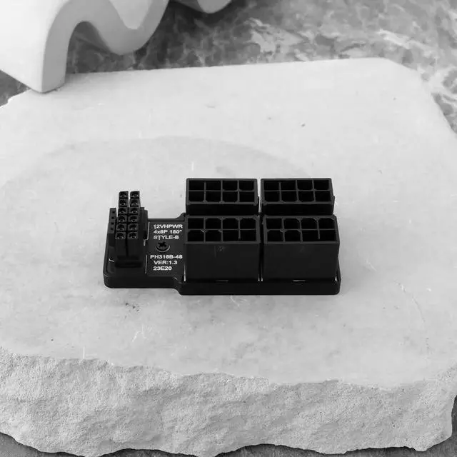 Alt view image 5 of 7 - WRIARICH 180° Angled 12VHPWR 16Pin to 4×8Pin GPU Power Adapter, PCIe 5.0 ATX 3.0 600W Type B Connector for RTX 4090 / 3090Ti