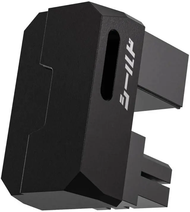 Main image of WRIARICH 1 Pack Black Shield Series Aluminum 180° U-Turn 8-Pin PCIe GPU Angled Power Adapter for Standard Graphics Cards