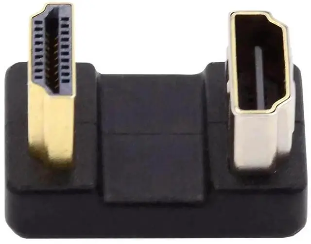 Main image of WRIARICH U-Shaped 360° Up Reverse Back Angled Type-A HDMI 1.4 Male to Female Extension Adapter Converter, Supports 4K Video