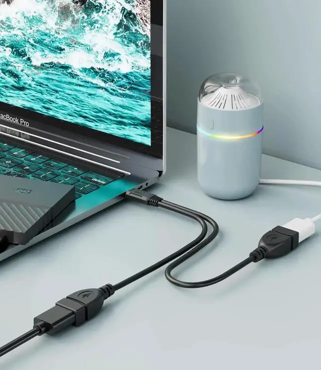 Alt view image 7 of 7 - WRIARICH 2 Pack USB3.0 Female to Dual USB Male Splitter Extension Cable