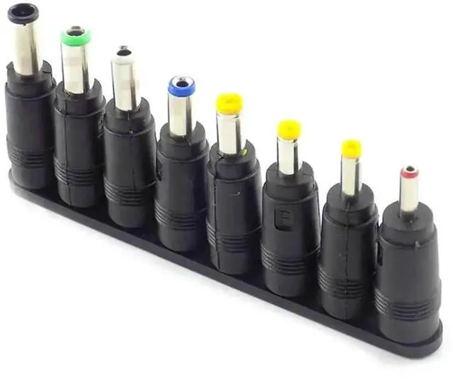 Main image of WRIARICH 8 Pack Universal Laptop DC Power Adapter Connector Plugs, Multi-Size AC DC Jack Conversion Tips for Notebook Chargers