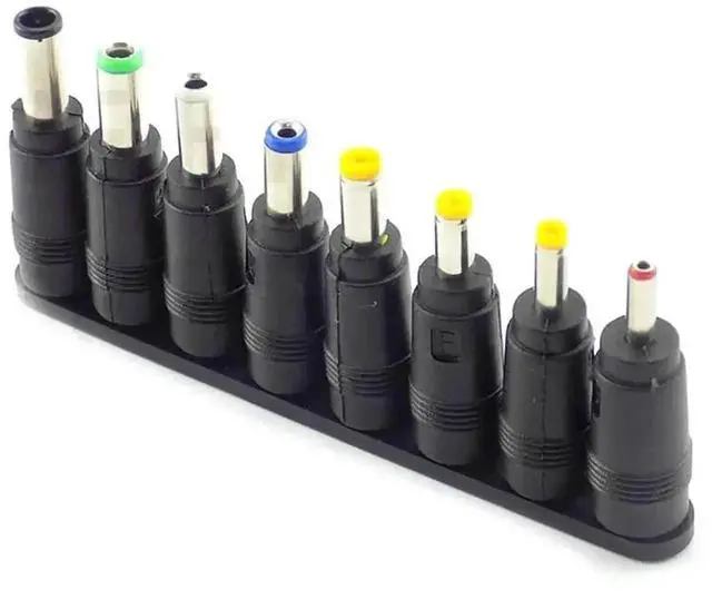 Alt view image 3 of 3 - WRIARICH 8 Pack Universal Laptop DC Power Adapter Connector Plugs, Multi-Size AC DC Jack Conversion Tips for Notebook Chargers