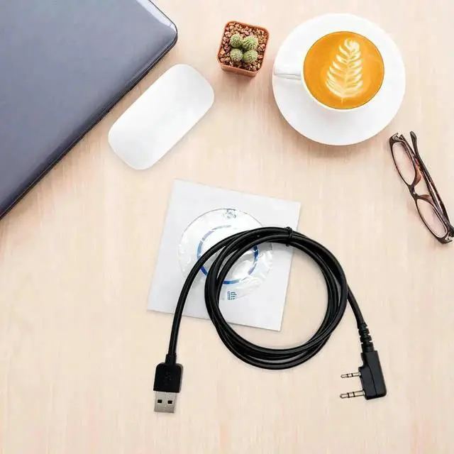 Alt view image 3 of 3 - WRIARICH 2-Pin USB Programming Cable with Driver CD, High Speed DMR Radio Program Cord for TYT MD-380 MD-390 & Retevis RT3 Two Way Radio